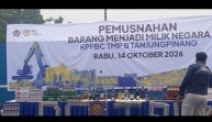 KPPBC TMP B Tanjungpinang Laksanakan Pemusnahan Barang Menjadi Milik Negara Periode 2025-2026