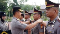 Kapolres Bengkalis Pimpin Sertijab Tiga Kapolsek, Ini Pesannya