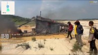 Respons Cepat Laporan Call Center 110, Polsek Singingi Hilir Musnahkan Rakit PETI di Pulau Pramuka