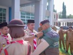Bupati Jon Firman Pandu Lepas Kontingen Jambore Nasional XII Kwarcab 0302 Gerakan Pramuka Kabupaten Solok